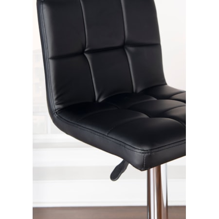 Black Quilted Bar Stool