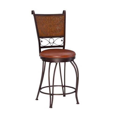 24 Inch Stamped Back Counter Stool