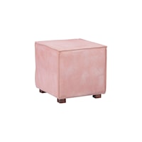 Decter Leather Ottoman Pink