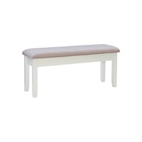 Contemporary Grey Upholstered Bench with Storage