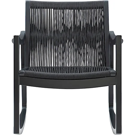 Jeno Woven Rocking Chair Black