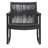 Jeno Woven Rocking Chair Black