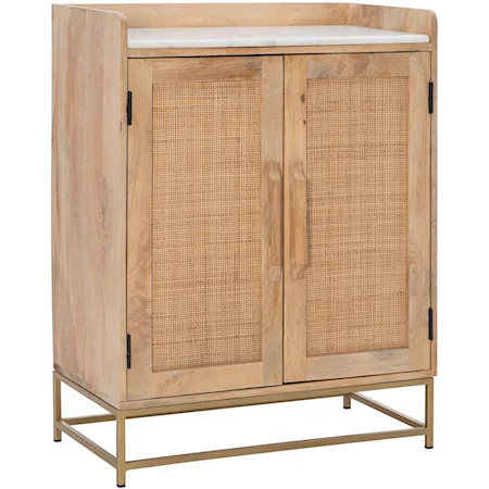 Janie Rattan Bar Cabinet