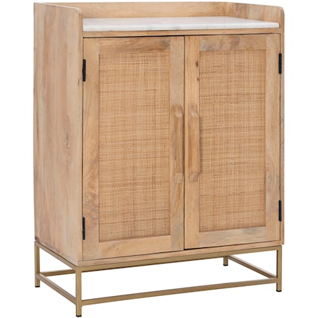 Janie Rattan Bar Cabinet