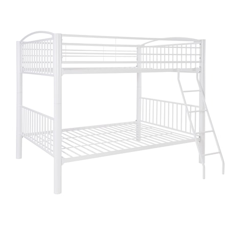 Heavy Metal Full Full White Bunk Bed 