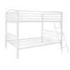 Powell Powell Heavy Metal Full Full White Bunk Bed 