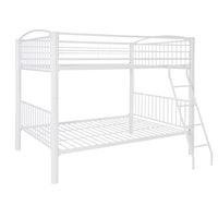 Heavy Metal Full Full White Bunk Bed 