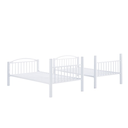 HEAVY METAL TWIN TWIN WHITE BUNK BED