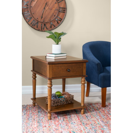 Single Drawer End Table