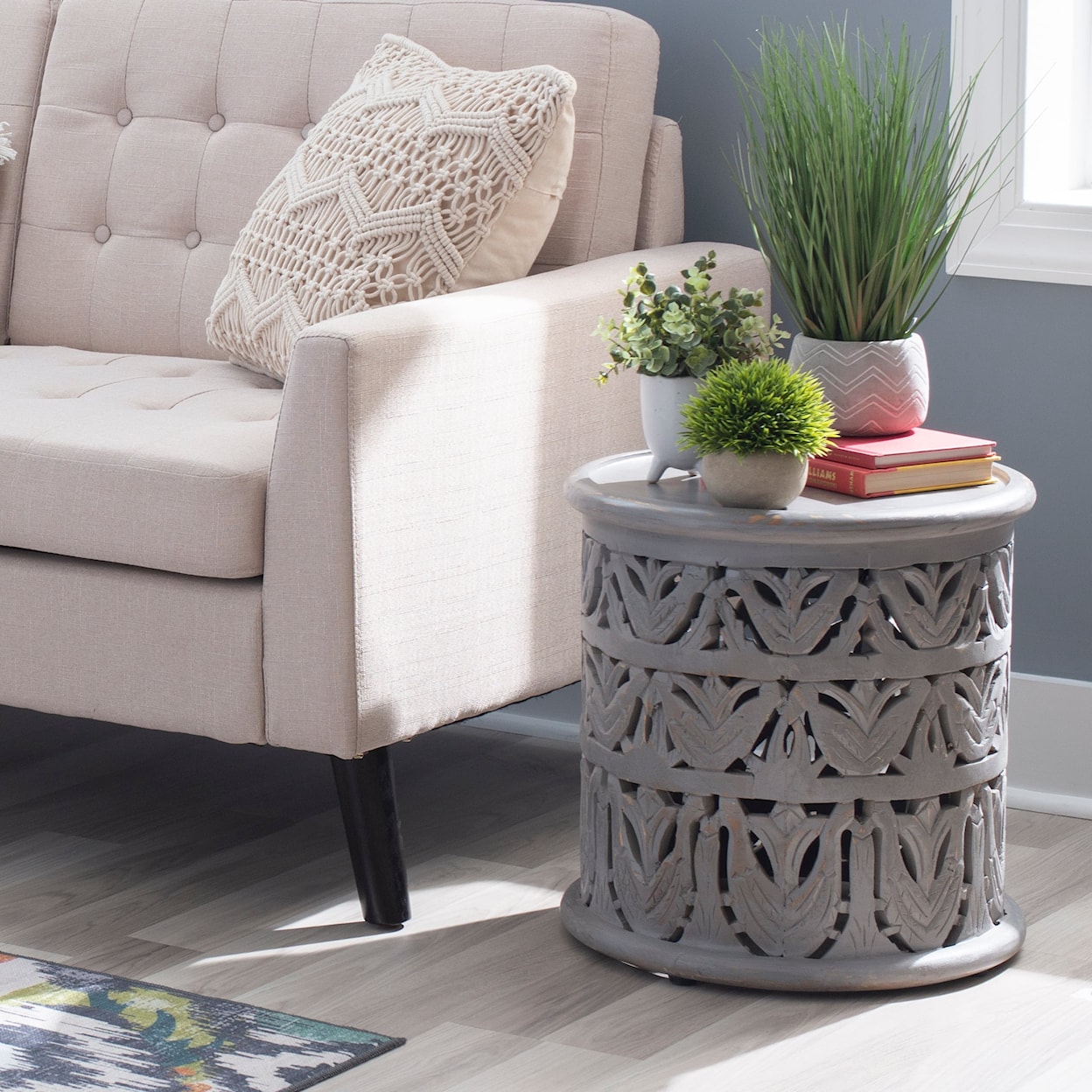 Powell Indie Indie Side Table Light Gray