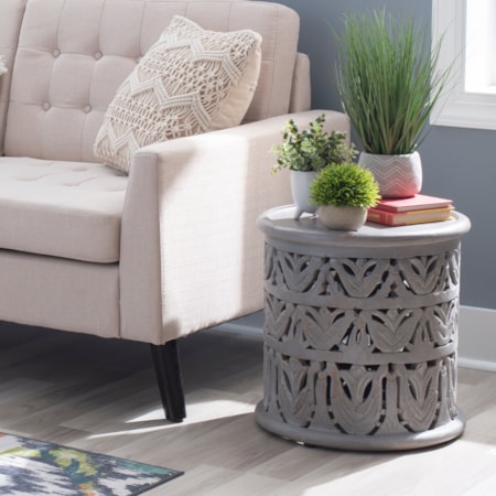 Indie Side Table Light Gray