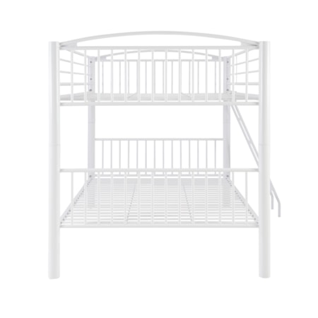 Heavy Metal Full Full White Bunk Bed 