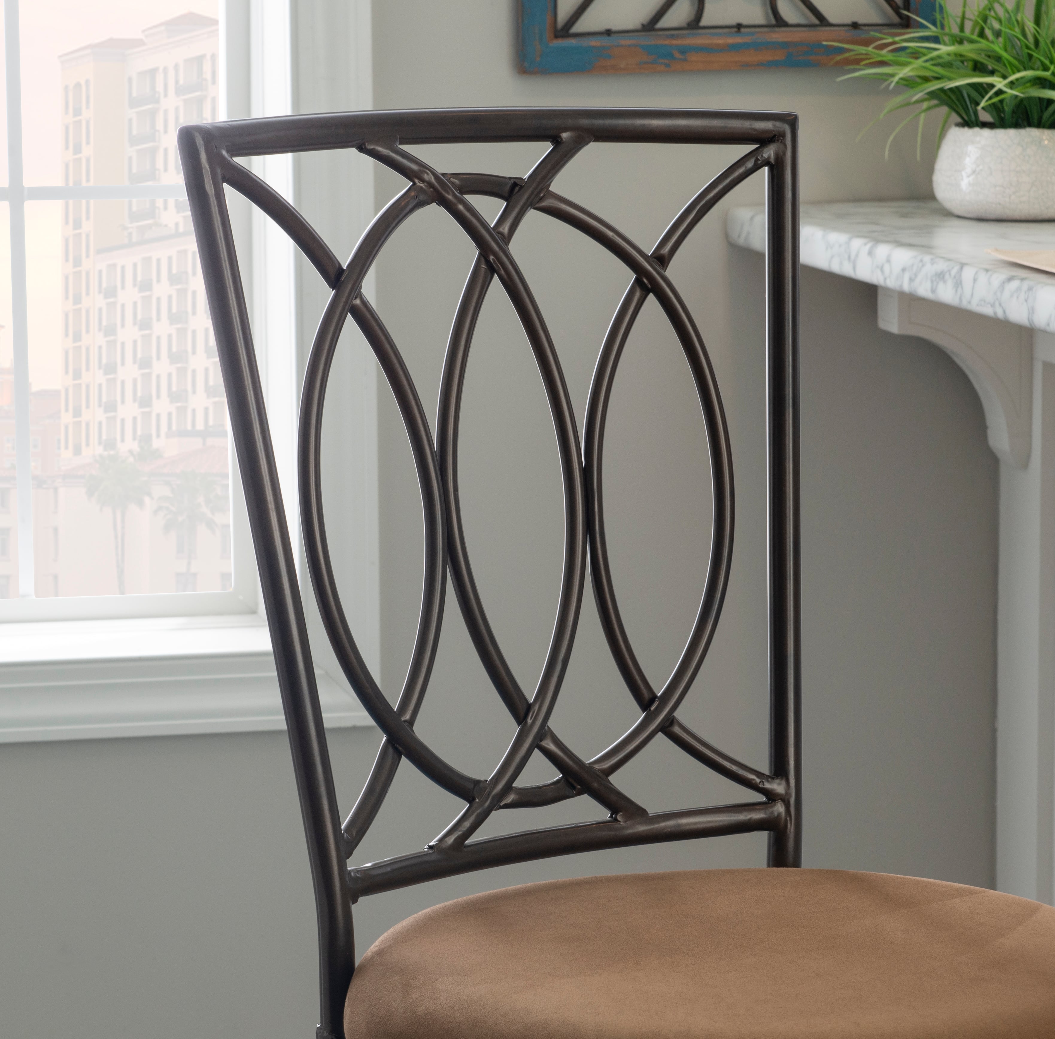 Metal Crossed Legs Bar Stool