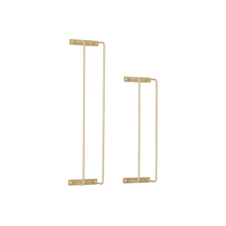 Triston Metal Towel Rack 2Pk Gold