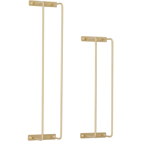 Triston Metal Towel Rack 2Pk Gold