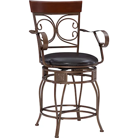 Beeson Big And Tall Counter Stool Arm