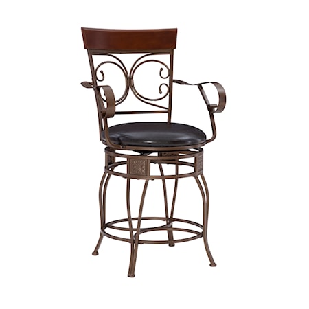 Beeson Big And Tall Counter Stool Arm