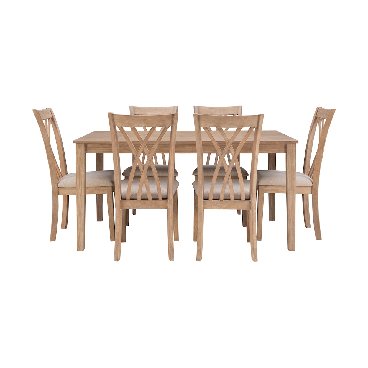 Powell Maggie Maggie 7Pc Dining Set Natural
