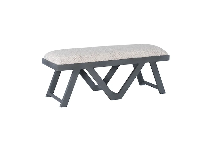 Byan Byan Upholstered Bench Grey by Powell at Westrich Furniture & Appliances