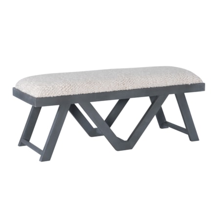 Byan Upholstered Bench Grey