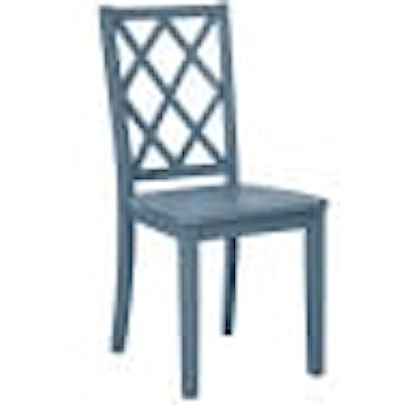 Transitional Lattice X-Back Side Chair