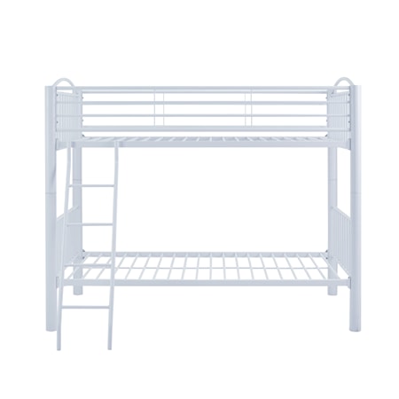 HEAVY METAL TWIN TWIN WHITE BUNK BED