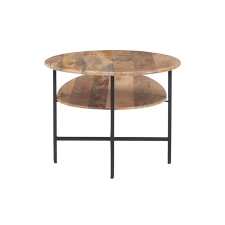 Tavin Two Tiered Coffee Table Natural Black