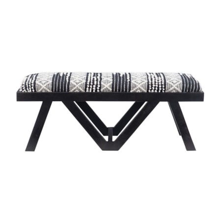 Byan Upholstered Bench Black