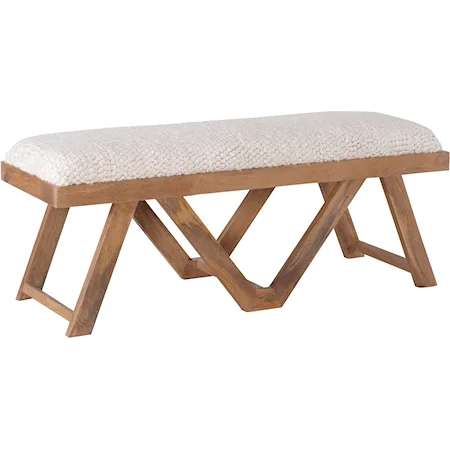 Byan Upholstered Bench Brown