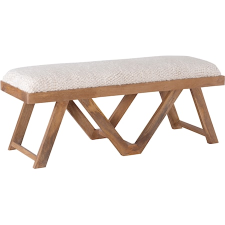 Byan Upholstered Bench Brown