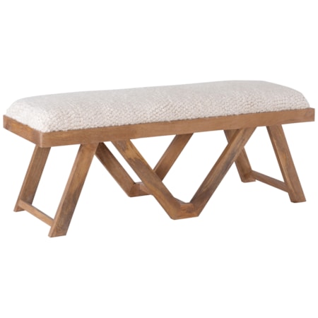 Byan Upholstered Bench Brown