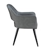 Powell Sabine Side Chair with Dark Grey Upholstery