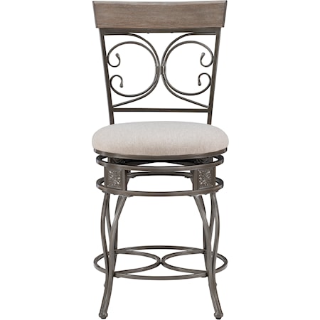 Farmhouse Beeson Upholstered Counter Stool