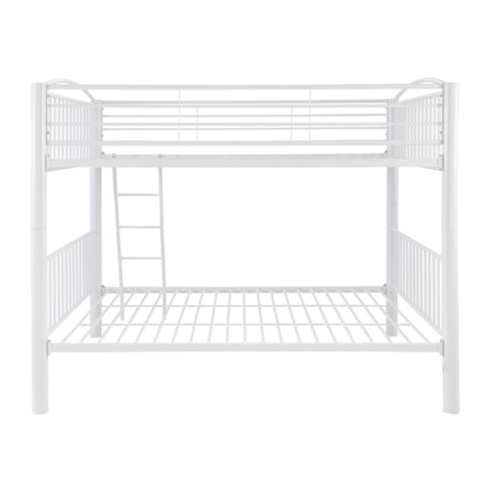 Heavy Metal Full Full White Bunk Bed 