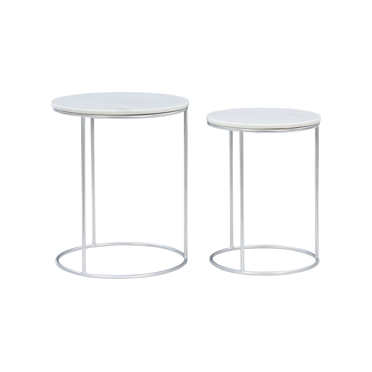 Powell Fonner Fonner Nesting Tables White Marble