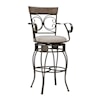 Powell Beeson Beeson Big And Tall Barstool Arm Pewter