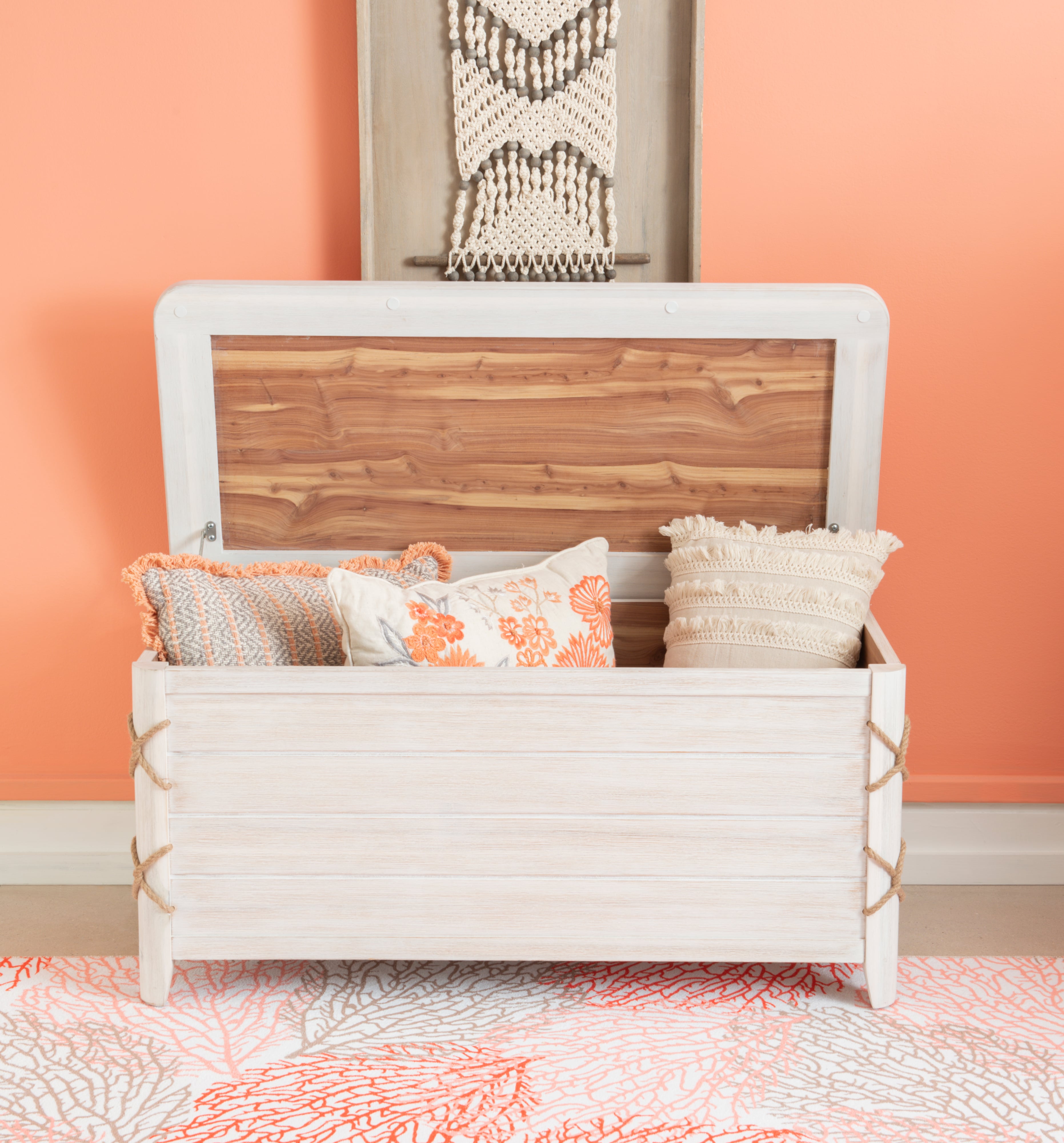 Powell Brosnan 19A6206W Coastal Brosnan Rope Cedar Chest | Wayside ...