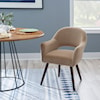 Powell Sabine Dining Chair with Velvet Camel Upholstery