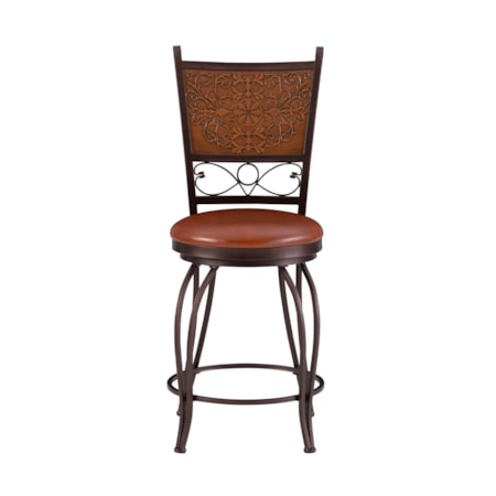 24 Inch Stamped Back Counter Stool