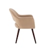 Powell Sabine Dining Chair with Velvet Camel Upholstery