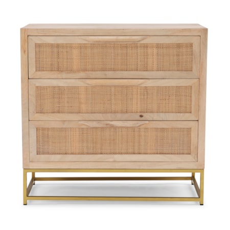 3-Drawer Rattan Cabinet