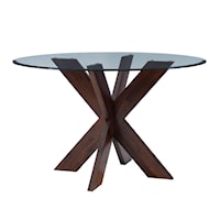 Contemporary Adler Dining Table with Glass Top