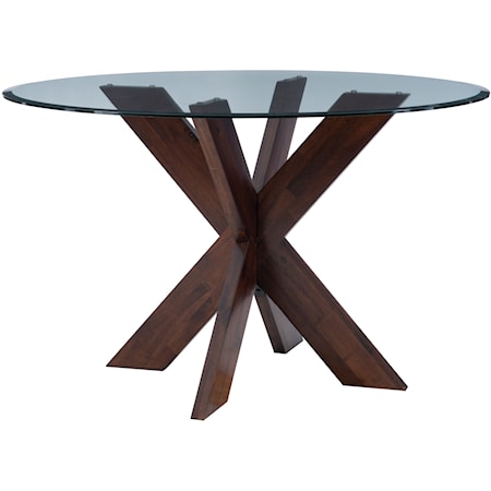 Contemporary Adler Dining Table with Glass Top