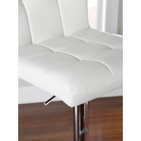 White Quilted Bar Stool