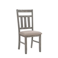 Rustic Upholstered Dining Side Chair