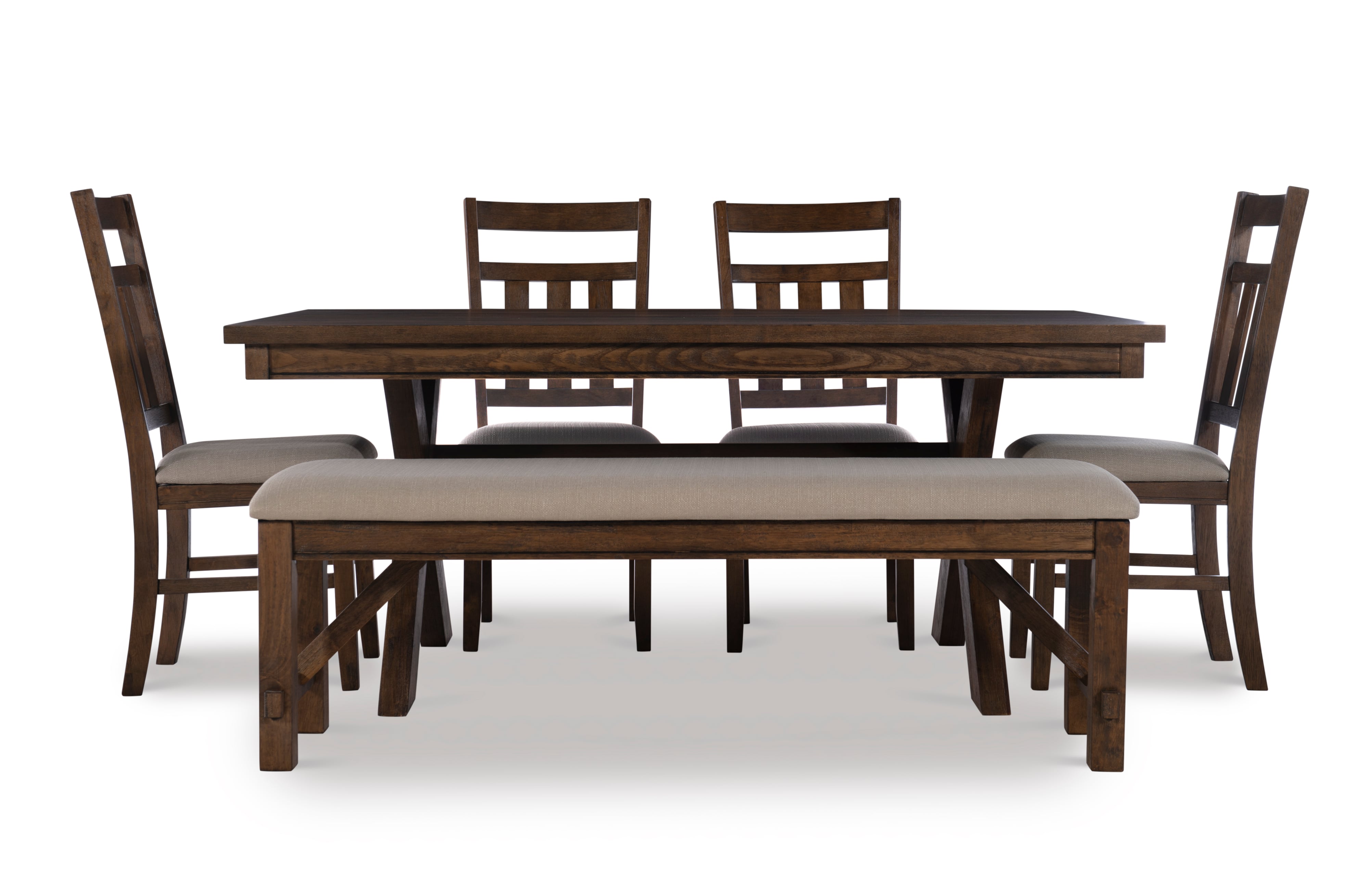 6 Piece Table, Bench &amp; Chair Set