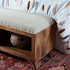 Powell Joana Upholstered Bench with Shelves