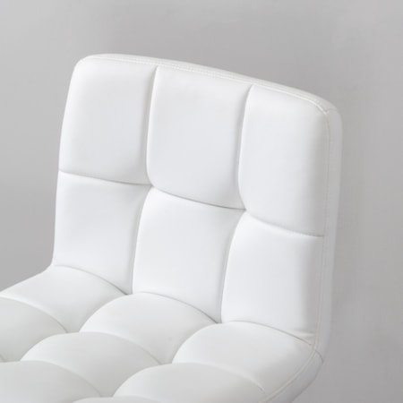 White Quilted Bar Stool