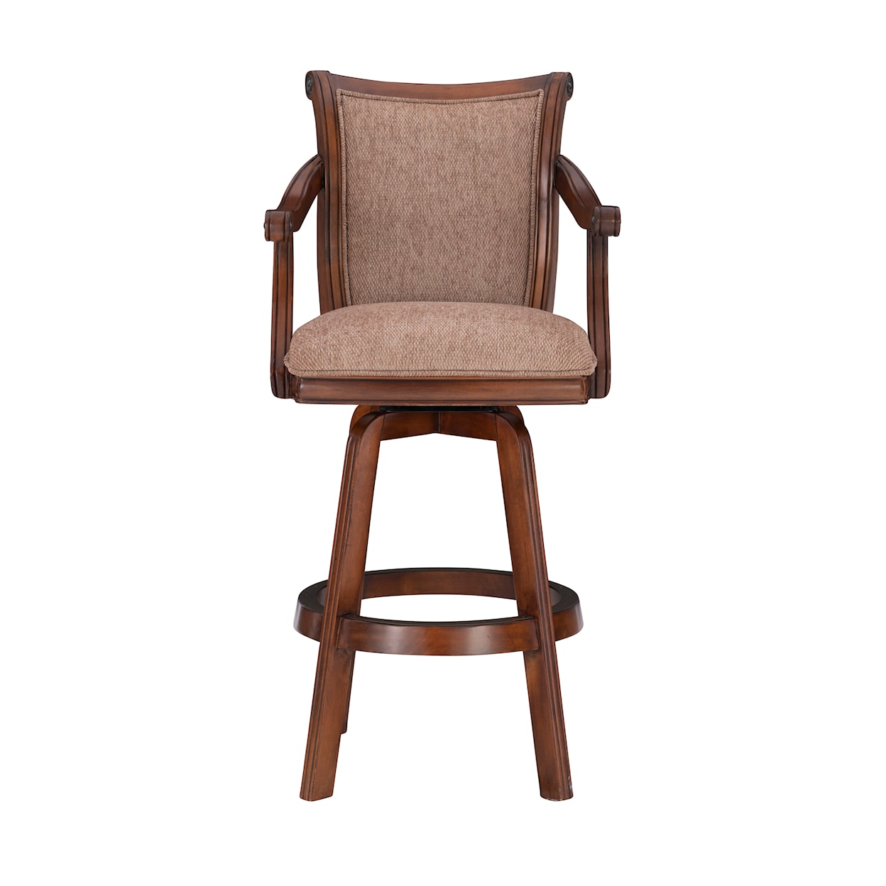 Powell Warm Cherry Swivel Bar Stool