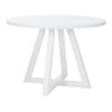 Contemporary White Round Dining Table